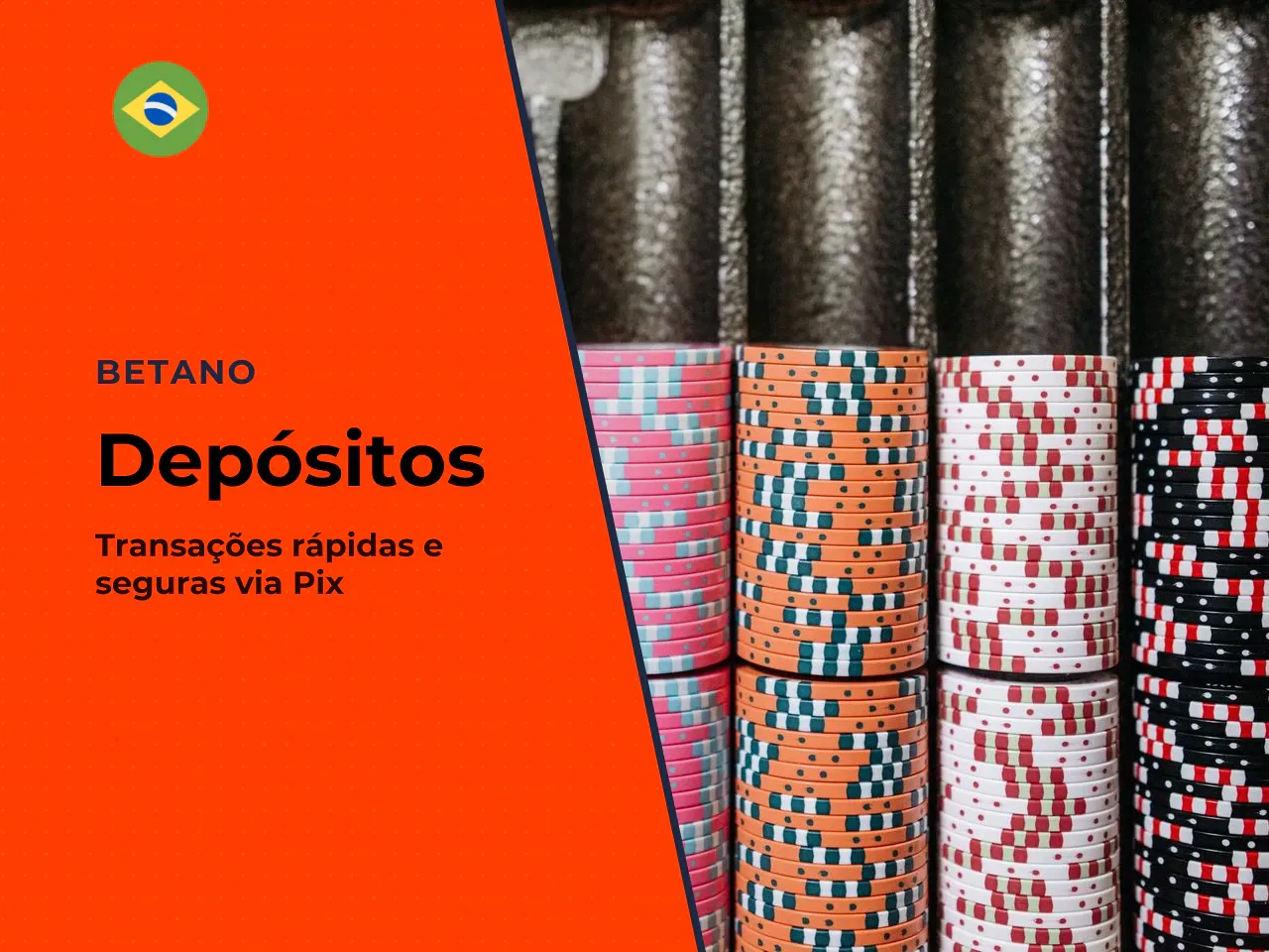 Depósitos e saques via Pix. Para